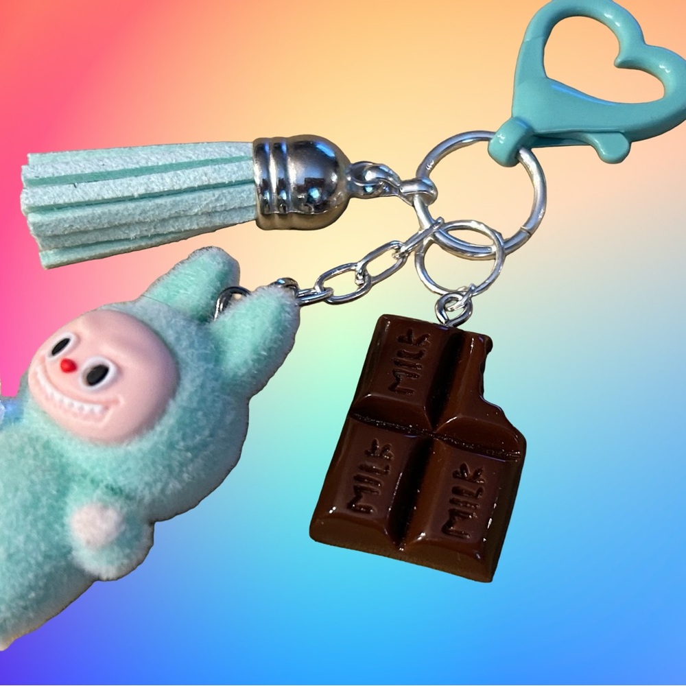 Valentine’s Love Bunny bag charm, key chain, clip-on accessory for love, friends - Picture 6 of 13